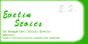 evelin stoics business card